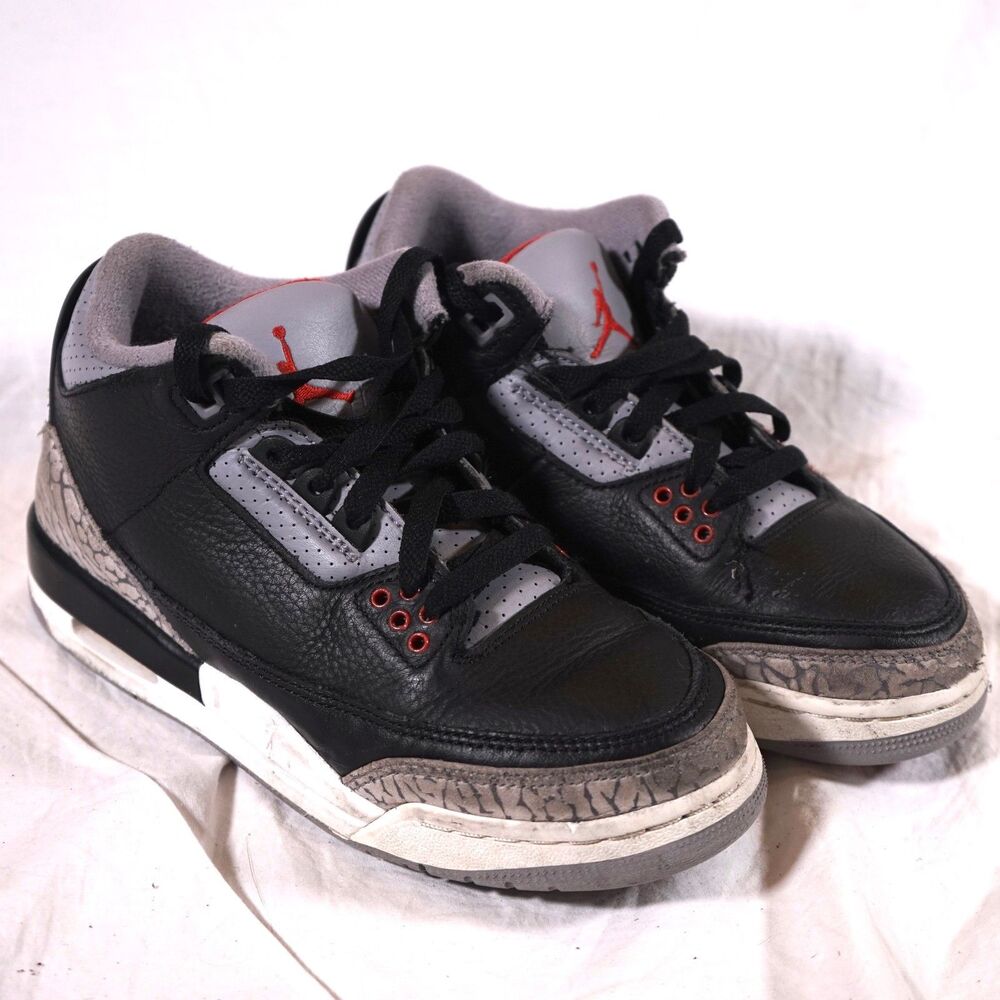 Air Jordan 3 Retro OG GS Black Cement Red White DM0967-010 Youth 4Y